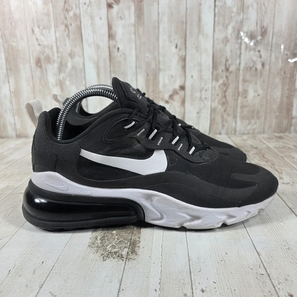 Nike Air Max 270 React Womens Black White Sneakers CI3899-002 Size 8.5